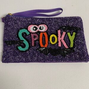 Purple Beaded 'Spooky' Kids Clutch